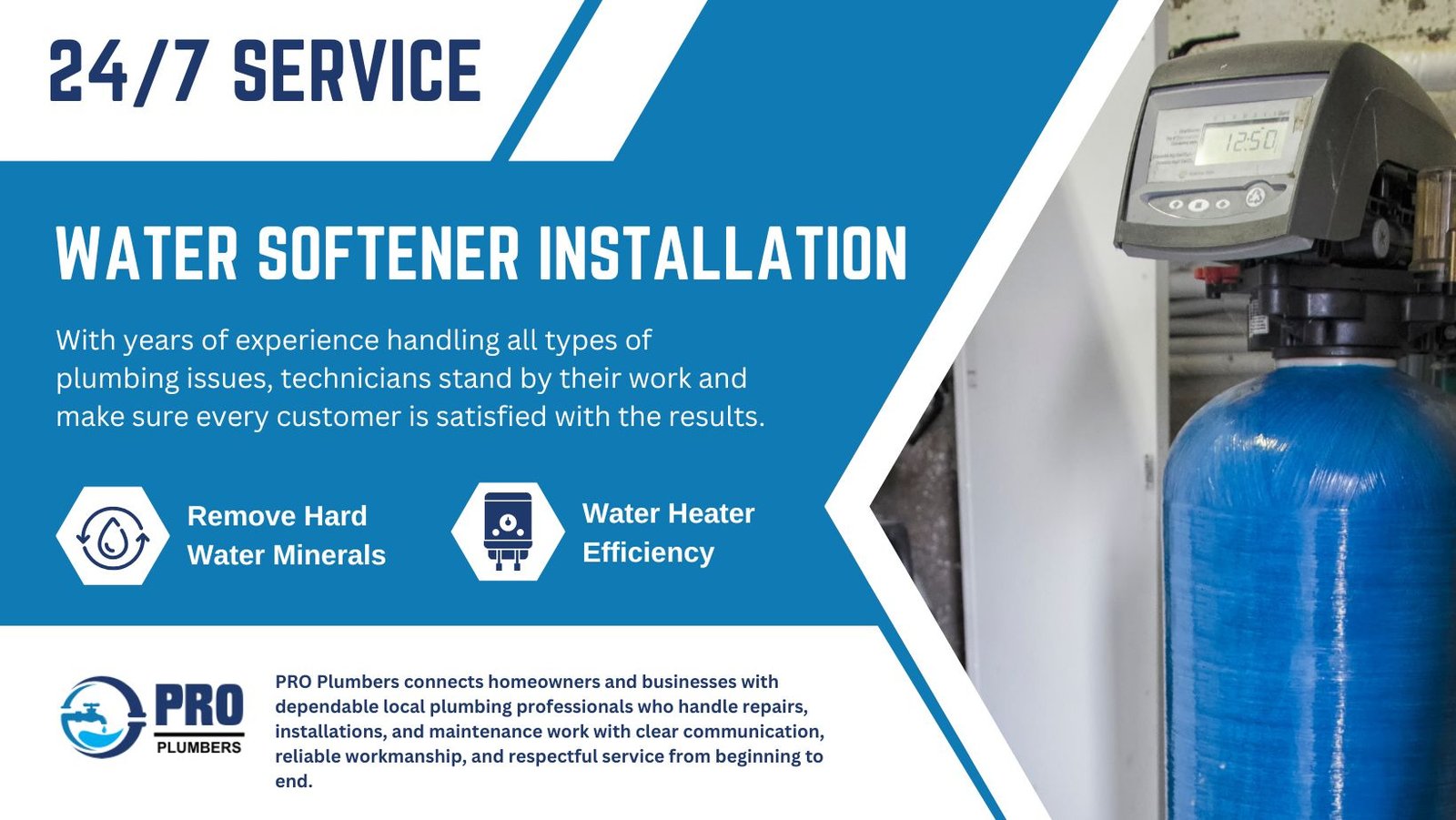 Water softener installation in Redlands, CA